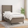 vidaXL Boxspring met matras stof taupe 100x200 cm
