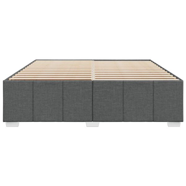 vidaXL Bedframe zonder matras stof donkergrijs 180x200 cm
