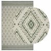 vidaXL Gebied Tapijt OLITE Natuurlijk en Groen 160 x 230 cm PET