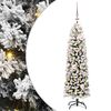 vidaXL Kunstkerstboom Groen 120 cm PVC en Staal en Kunststof