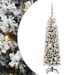 vidaXL Kunstkerstboom Groen 120 cm PVC en Staal en Kunststof