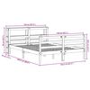 vidaXL Bedframe zonder matras massief grenenhout wit 150x200 cm