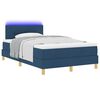 vidaXL LED Box Spring Bed met matras met LED Blauw 120 x 200 cm Stof