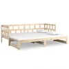 vidaXL Slaapbank uitschuifbaar massief grenenhout 2x(90x200) cm