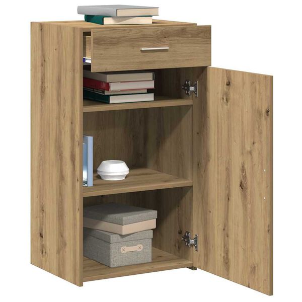 vidaXL Dressoir met lade Artisan Eiken 50 x 42,5 x 93 cm