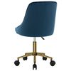 vidaXL Eetkamerstoelen draaibaar 6 st fluweel blauw