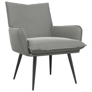 vidaXL Fauteuil Lichtgrijs fluweel