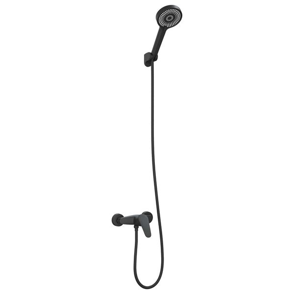 vidaXL Doucheset Zwart G 1 / 2 inch