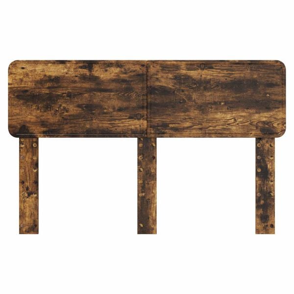 vidaXL Hoofdbord Gerookt eiken 140 cm Bewerkt hout