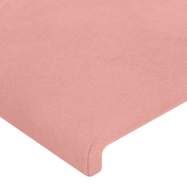 vidaXL Hoofdbord roze 80x5x118/128 cm fluweel