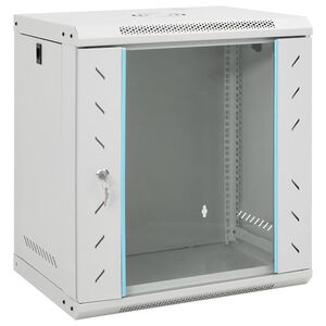 vidaXL Netwerk kabinet met opslag Grey 530 x 400 x 600 mm Staal