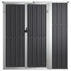 vidaXL Tuinschuur 161x89x161 cm gegalvaniseerd staal antracietkleurig