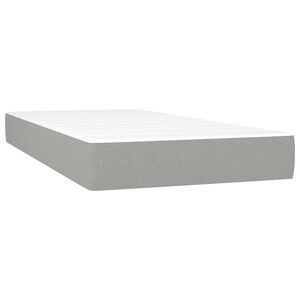vidaXL Pocketveringmatras medium 100x200x20 cm stof lichtgrijs