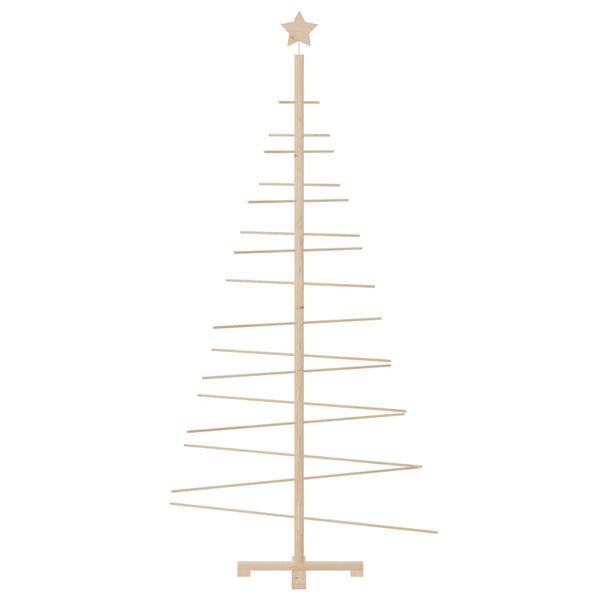 vidaXL Kerstdecoratie kerstboom 180 cm massief grenenhout