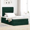 vidaXL Ottoman bed met matrassen 120x200cm fluweel donkergroen