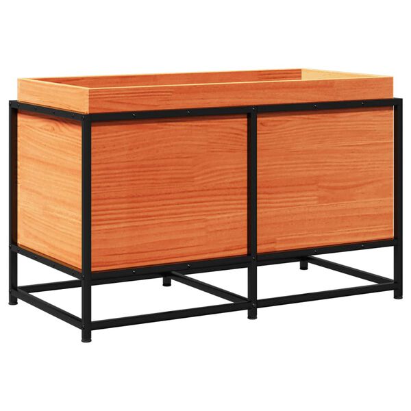 vidaXL Plantenbak 80x40x50 cm massief grenenhout wasbruin