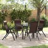 vidaXL Tuin Eetset 5 pcs Bruin Poly riet