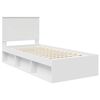vidaXL Bedframe met hoofdeinde Wit 100 x 200 cm Massief grenenhout