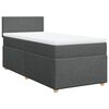 vidaXL Boxspring met matras stof donkergrijs 90x190 cm