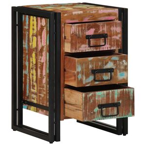 vidaXL Nachtkastje Multikleur 40 x 35 x 50 cm massief gerecycled hout