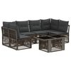 vidaXL Tuinbankenset 7 st Grijs poly rattan