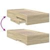 vidaXL Bedframe met lades bewerkt hout sonoma eikenkleurig 90x200 cm