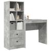 vidaXL Bureau met lade 2 pcs Beton Grijs