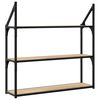 vidaXL Wandrek 3-laags 80x21x78,5 cm bewerkt hout sonoma eikenkleurig