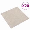 vidaXL Tapijt 20 pcs Licht Beige 50 x 50 cm 100% Polypropyleen