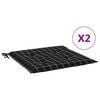 vidaXL Tuinstoelkussens 2 st ruitpatroon 40x40x3 cm stof zwart
