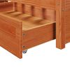vidaXL Bedframe met lade Wasbruin 200 x 200 cm Massief Vurenhout