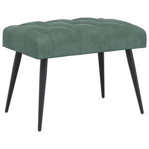 vidaXL Bank met knoopverstelling Zeegroen 60 x 40 x 45 cm Fluweel