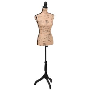 vidaXL Etalagepop torso vrouw jute bruinzwart