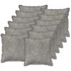 vidaXL Kussen met kussen HOUTEN 12 st Lichtgrijs Microfiber Fleece