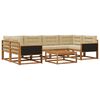 vidaXL Buiten bankenset met kussen 7 pcs Natuurlijk en Beige