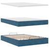 vidaXL Ottoman bed met matras 140x190cm fluweel donkerblauw