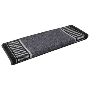 vidaXL Zelfklevende Trapmatten 15 st 65 x 21 x 4 cm Non-Slip Antraciet