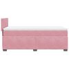 vidaXL Boxspring met matras fluweel roze 90x190 cm