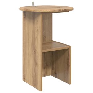 vidaXL Bijzettafel Artisanaal eiken &Oslash; 39,5 x 55 cm Bewerkt hout
