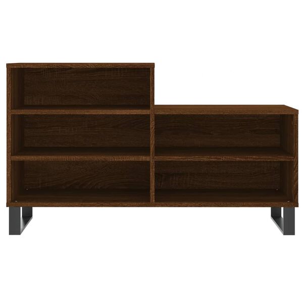 vidaXL Schoenenkast 102x36x60 cm bewerkt hout bruin eikenkleur