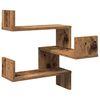vidaXL Hoekwandschappen 2 st 40x40x49,5 cm bewerkt hout oud houtkleur