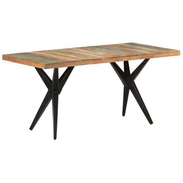 vidaXL Eettafel 160x80x76 cm massief gerecycled hout
