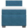 vidaXL Boxspring met matras fluweel blauw 90x190 cm