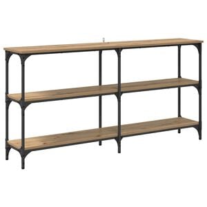 vidaXL Wandtafel Artisan Eiken 150 x 29 x 75 cm Geperst Hout en Metaal
