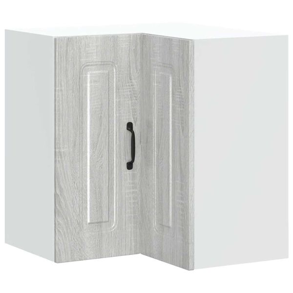 vidaXL Keukenwandhoekkast Kalmar bewerkt hout grijs sonoma eiken