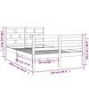 vidaXL Bedframe massief grenenhout wit 120x200 cm