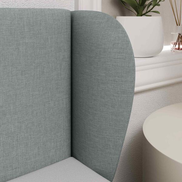 vidaXL Hoofdbord oor Lichtgrijs 40 x 23 x 6 cm Stof