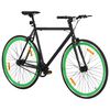 vidaXL Fiets met vaste versnelling 700 c 59 cm zwart en groen