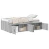 vidaXL Bedframe met lade Grijs Sonoma 90 x 200 cm Bewerkt hout