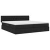 vidaXL Opbergbed met LED met matras met LED Zwart 200 x 200 cm Stof